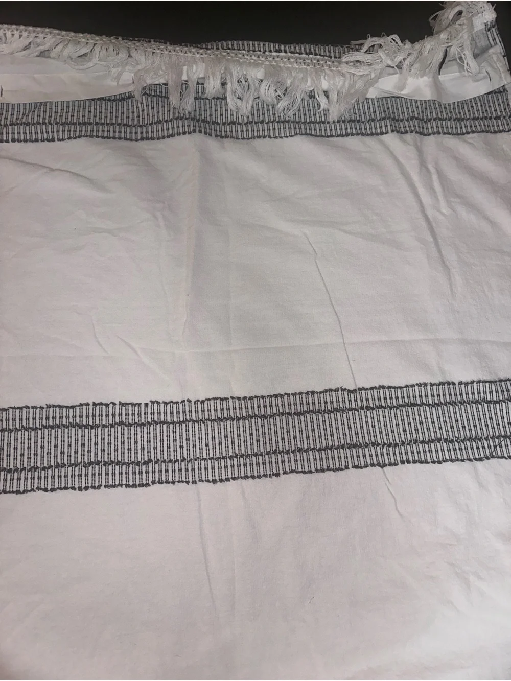 Hearth and Hand Shower Curtain Grey and White